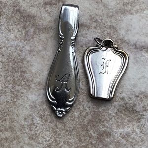 Monogram spoon pendant. H